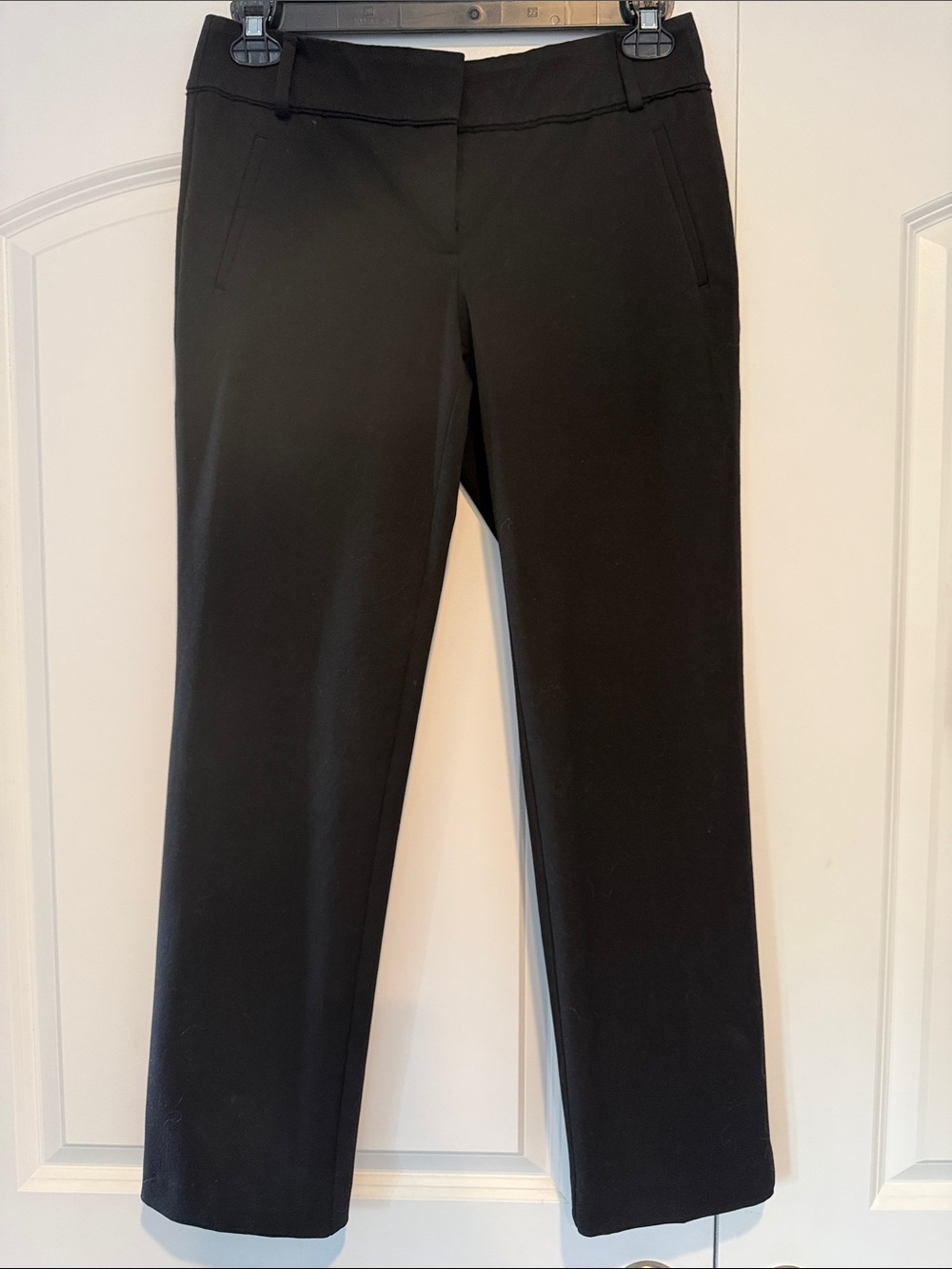 LOFT Black Straight-Leg Work Trousers